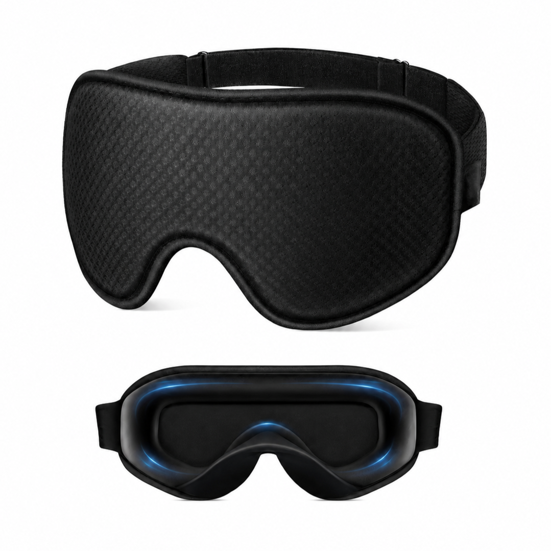 Sleep Mask ,Blackout Eye Masks for Sleep - 3D Breathable Soft Comfortable Eye Mask for Sleeping- Adjustable  Night Masks