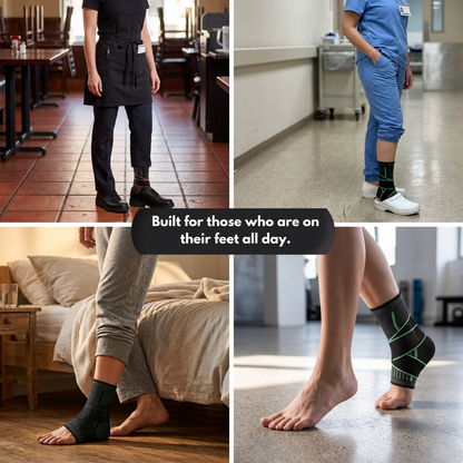 Fascifix Foot Compression Sleeve - Figure-8 AnchorLock Arch & Ankle Support